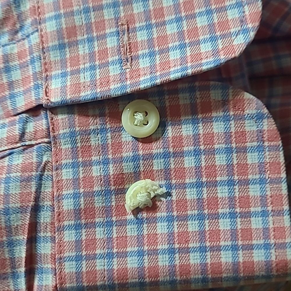 Peter Millar Summer Long Sleeve Button Down Shirt Size Large - Picture 8 of 8